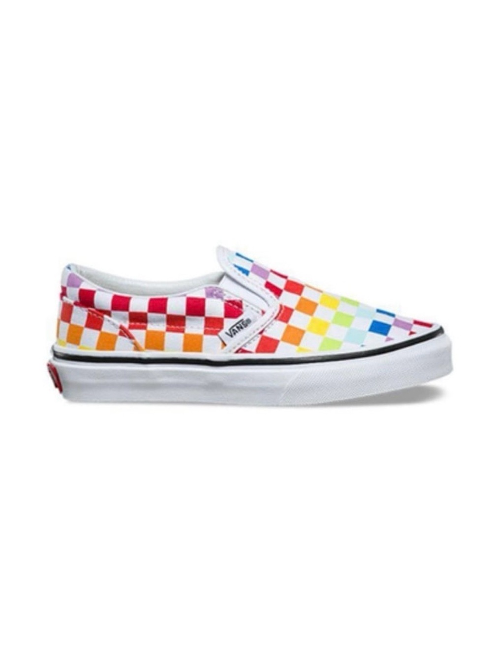 Vans Slip-On Rainbow Checkerboard Low-Top Sneaker
